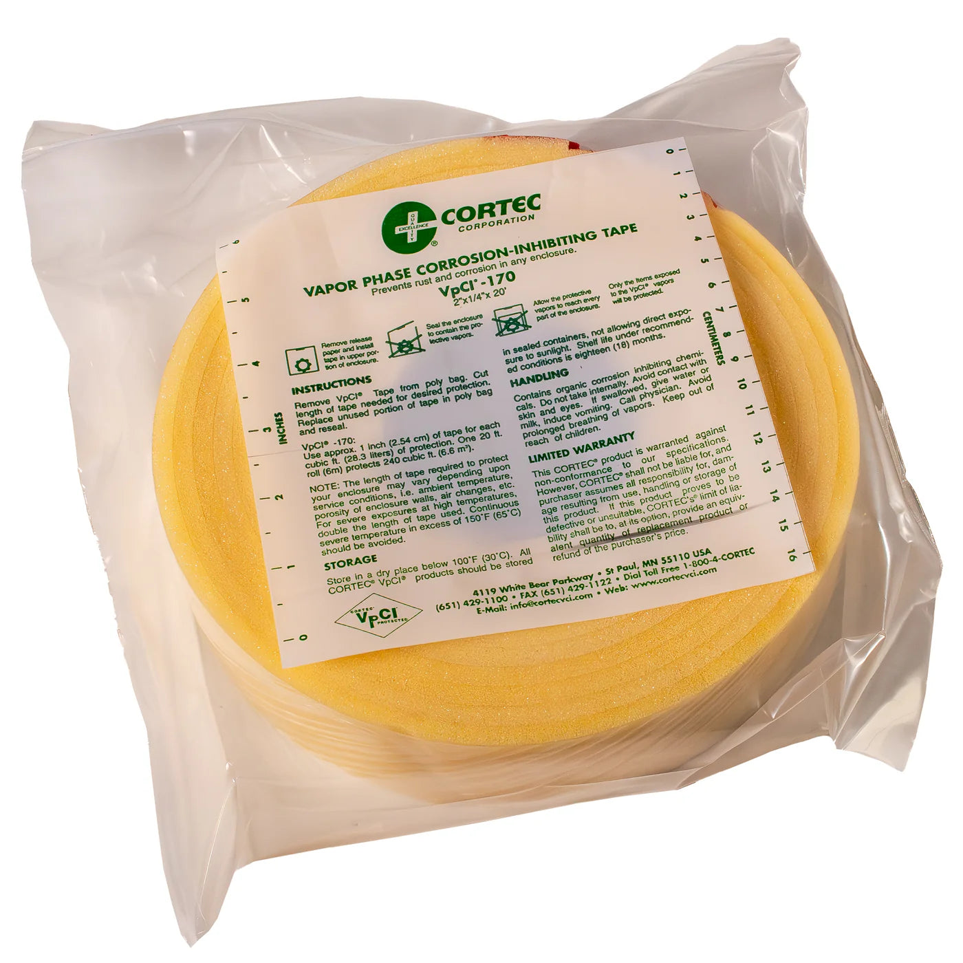 Cintas de Espuma Impregnada con Revés Autoadhesivo VpCI-170 CORTEC