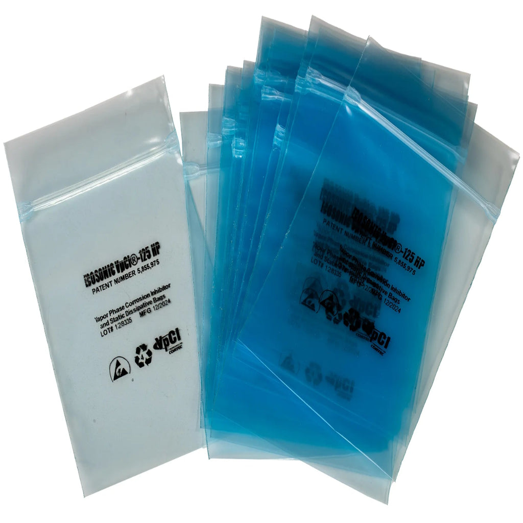 Film de embalaje multifuncional de alto rendimiento EcoSonic® VpCI®-125  4"x5" 3 mil CORTEC