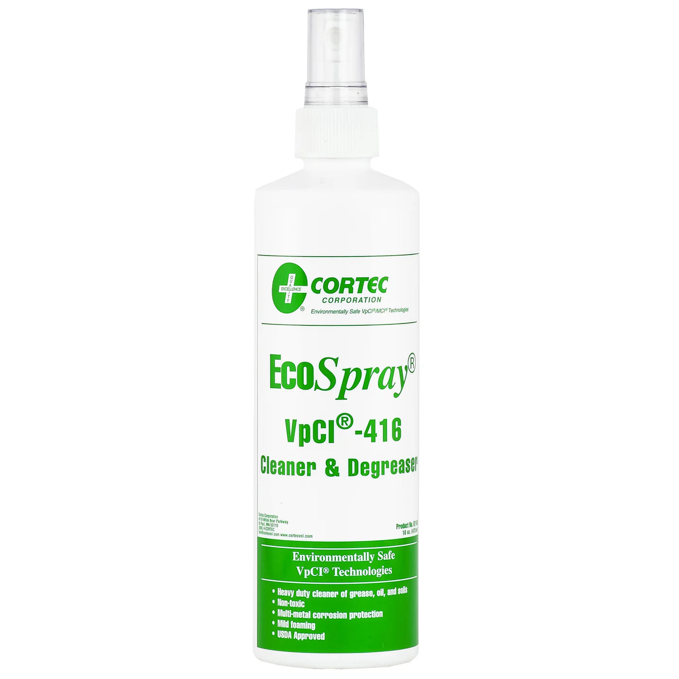 Limpiador y desengrasante alcalino de base agua ECOSpray-416 CORTEC